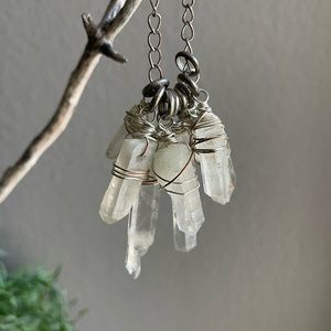 Crystal long necklace